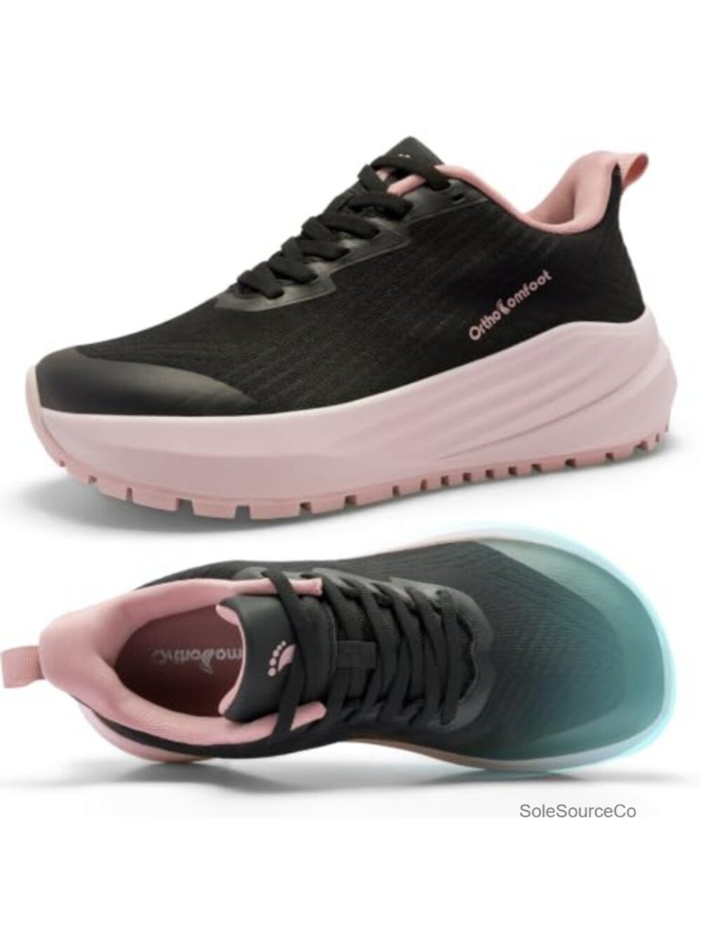 Orthopedic Wide Toe Box Arch Support Athletic Sneakers for Plantar Fasciitis